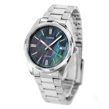 CASIO Classic MTP-1302DS-1ADF Analog MOP Black Dial Silver Steel R80111249