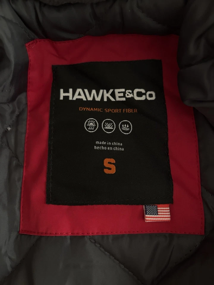 Hawke & Co Winter Jacket Red Hooded  Small Quilted Zip Up - Image 4 of 4