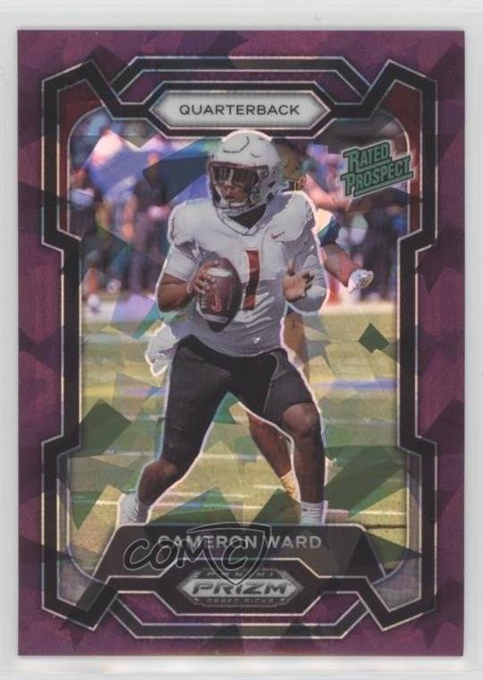2024 Panini Prizm Draft Picks Rated Prospect Purple Ice 147/149 Cam Ward #199