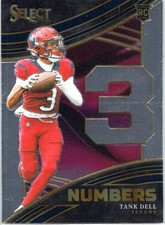 2023 Panini Select #NMB-NTD Tank Dell Numbers Texans RC