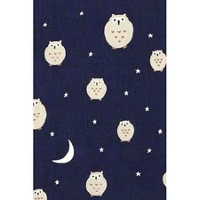 Hamamonyo Tenugui Crescent Moon and Owl