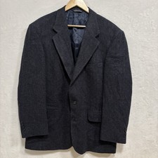 Lands' End Men's Herringbone Lambswool/Wool Blazer Single-Breasted 44R