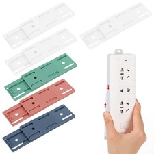 6 Pack Self Adhesive Power Strip Holder Punch Free Socket Holder for Home Office