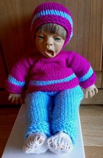 Vintage Danton 1993 Expression Soft Bodied Doll In Knitted Outfit 14" Approx