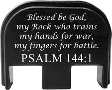 Laser Engraved Rear Cover Back Plate for Glock Gen 1-5 Psalms 144:1