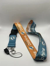 Miami Dolphins NFL Football LANYARD DETACHABLE BUCKLE KEY CHAIN US SHIP in 1 day