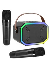 Karaoke Machine for and Adults, Mini Portable Bluetooth Speaker with 2 Wirele...