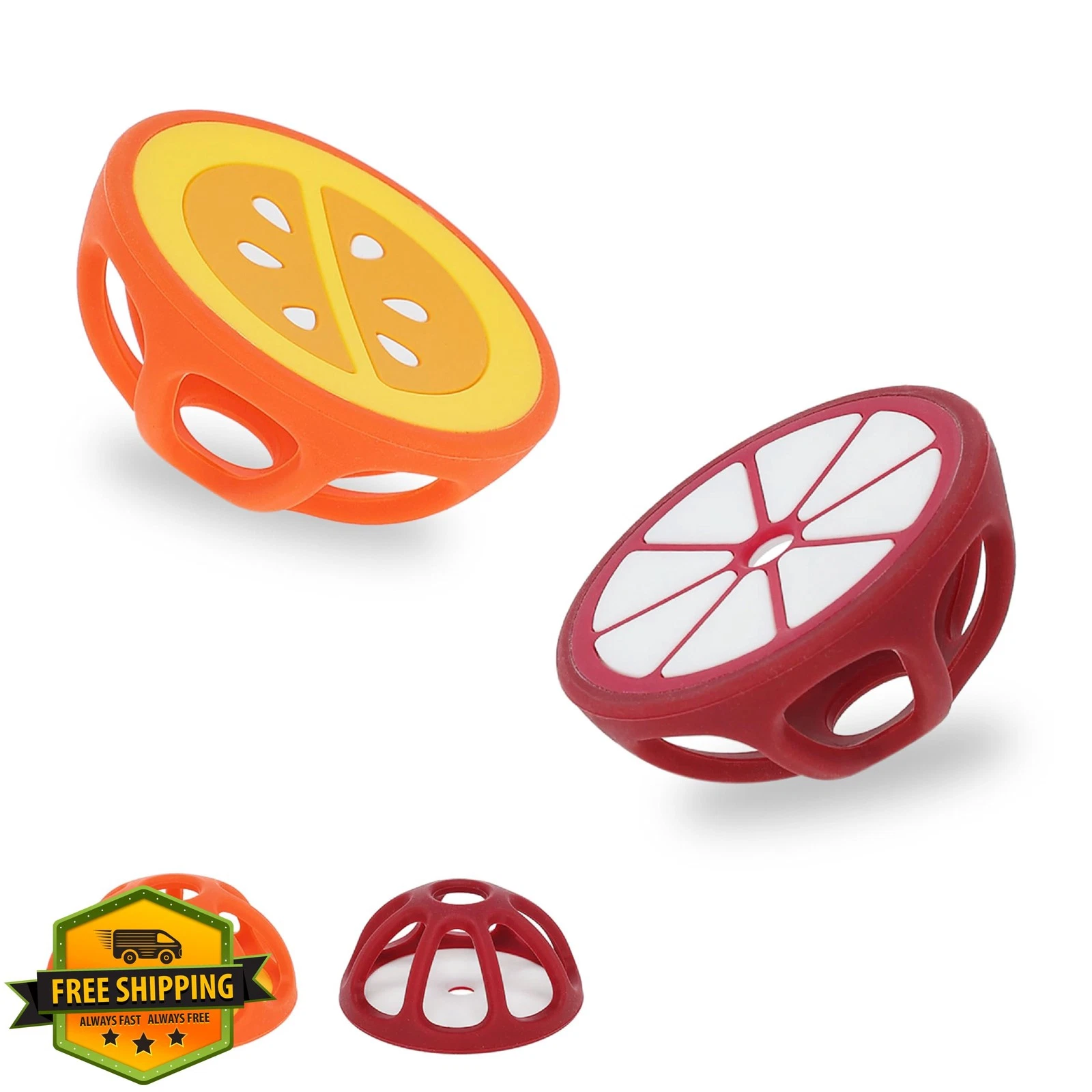 ReLIVE Orange Mangosteen Silicone Teether Baby Ball