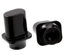 Allparts Top Hat Switch Knobs for Fender Tele, Oak Girgsby, CRL, BLACK, Set of 2