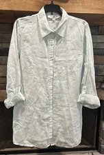 Women’s JEAN-PIERRE KLIFA Paris Seafoam Green Linin Tunic Shirt Size XL NWT *C8