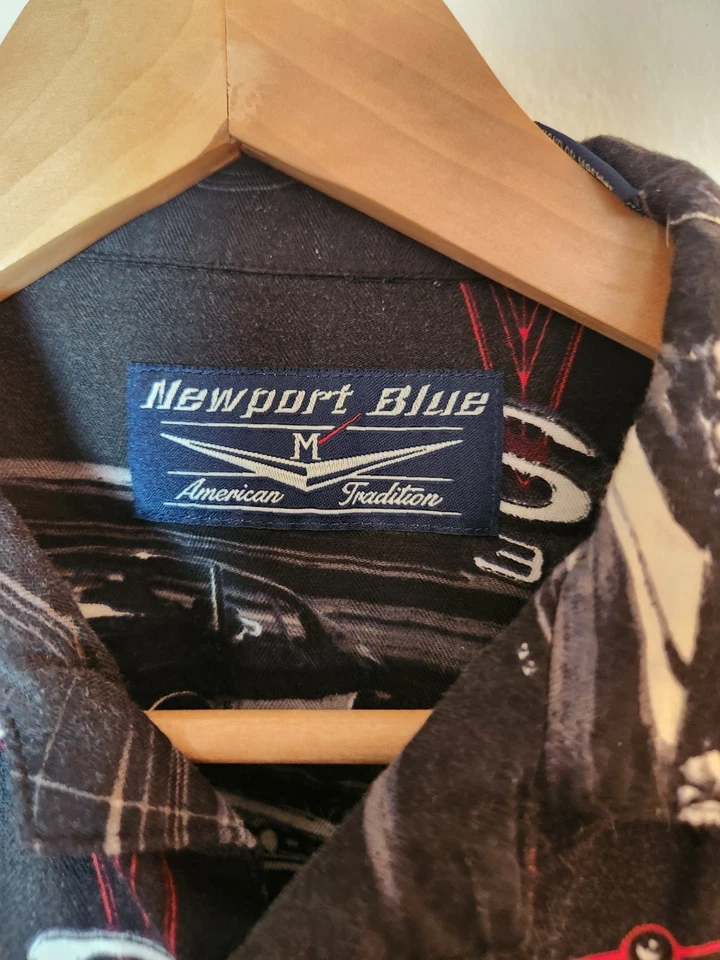 Рубашка с коротким рукавом Newport синяя мужская Chevrolet Corvette хлопок вискоза размер M - Изображение 3 из 4