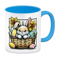 Osterhase Im Osternest Kaffeebecher In Hellblau