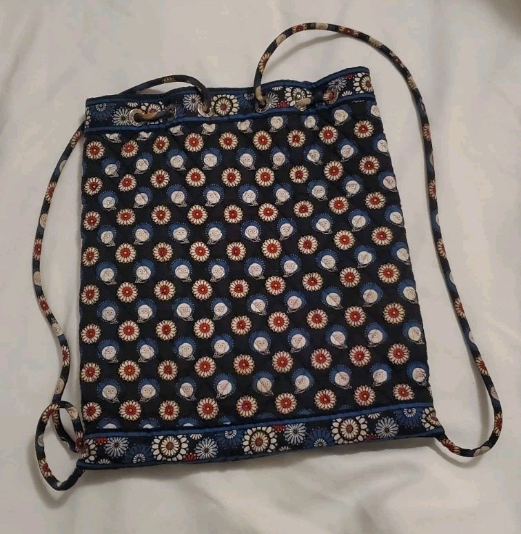 VERA BRADLEY DRAWSTRING Blue Navy.  display picture 2