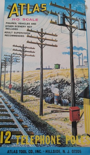 Postes telefónicos Atlas 0775 escala HO (paquete de 12) | Condition: New