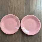 Fiesta Ware Rose Pink Salad Plates  Set of 2 Homer Laughlin USA Retired Color