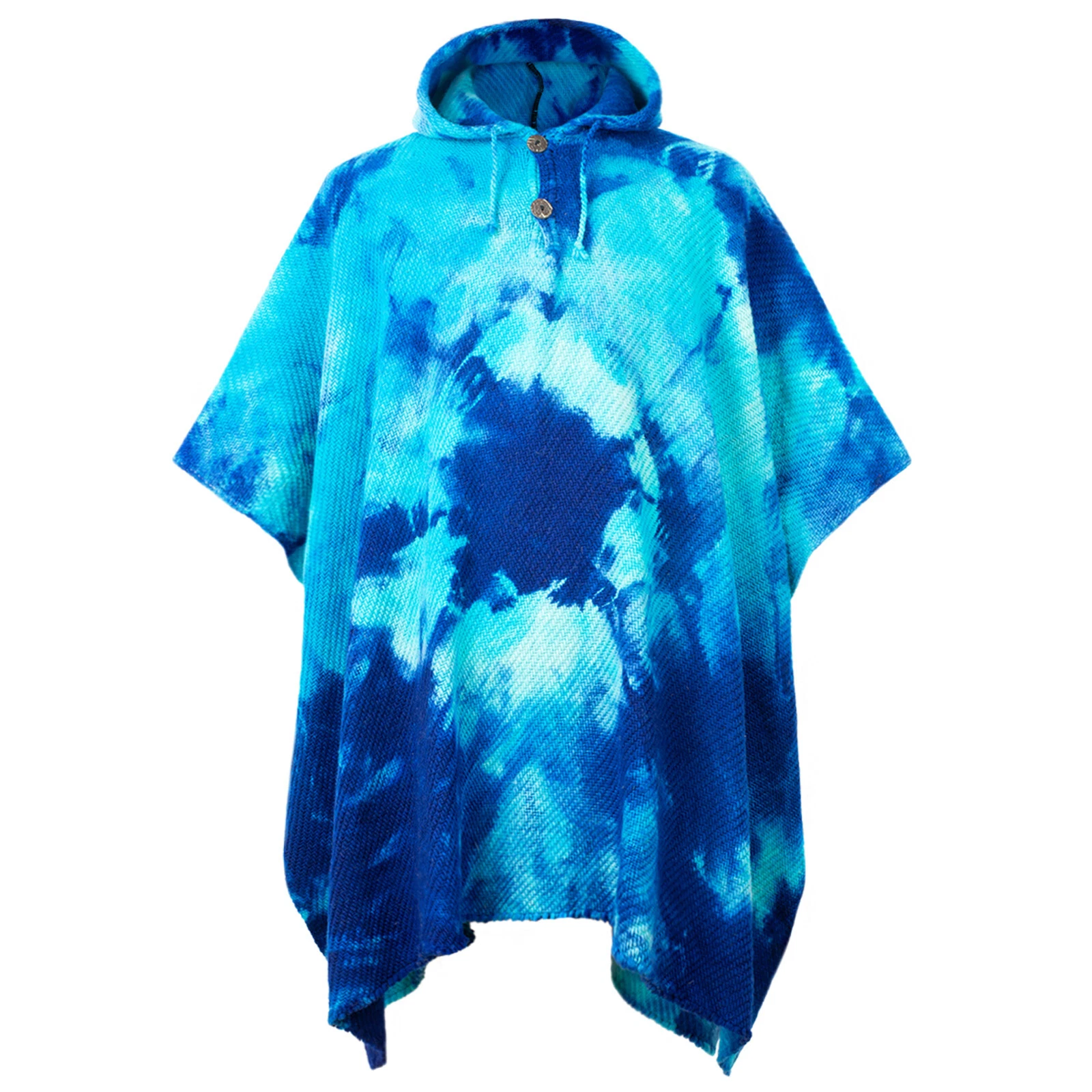 LLAMA WOOL UNISEX SOUTH AMERICAN PONCHO PULLOVER JACKET ABSTRACT SKY BLUE
Opens in a new window or t