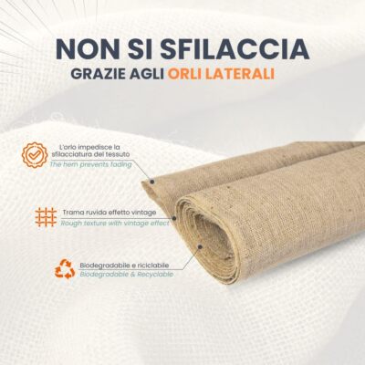 TENDAGGIMANIA Cinghia In Juta Per Tappezzeria Divani E Fai Da Te Ultra - Foto 2