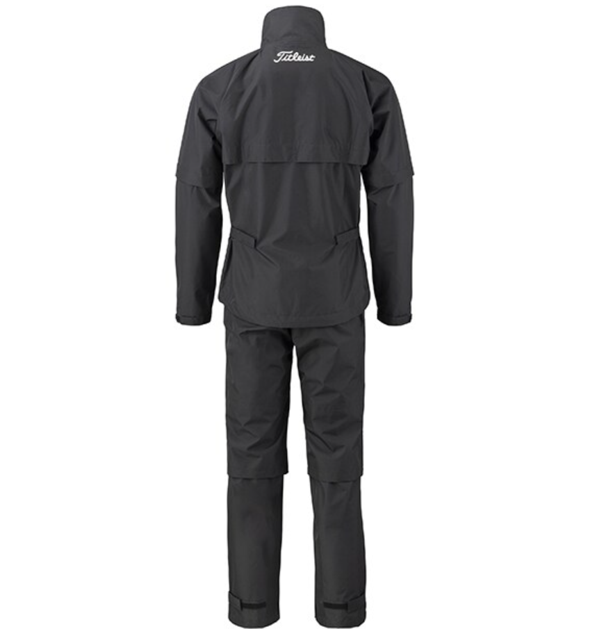 Titleist Golf Stratch Rain Wear Jacket Pants Black L Men's Set