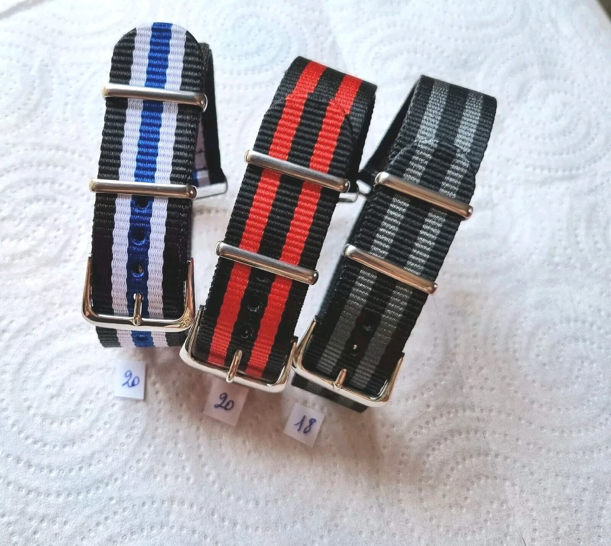 Bracelet de montre Nato en nylon côtelé marron – Le Bracelet Nato