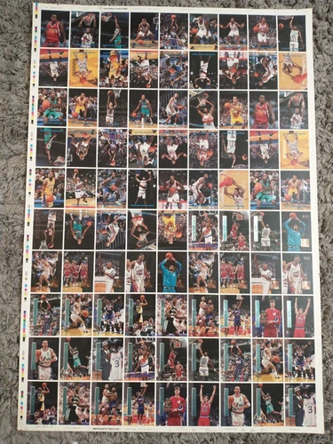 1996-97 Topps Stadium Club Uncut Sheet - Unfinished No Foil Kobe Bryant RC Rare