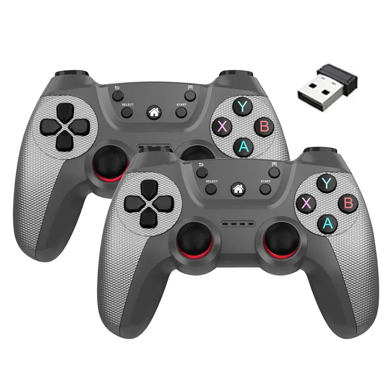 Manette sans fil Bluetooth 2.4 GHz à double connexion pour gaming fluide PC et Linux
