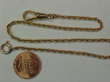 Yellow Braided Pocket Watch Chain 12 " Inches Long