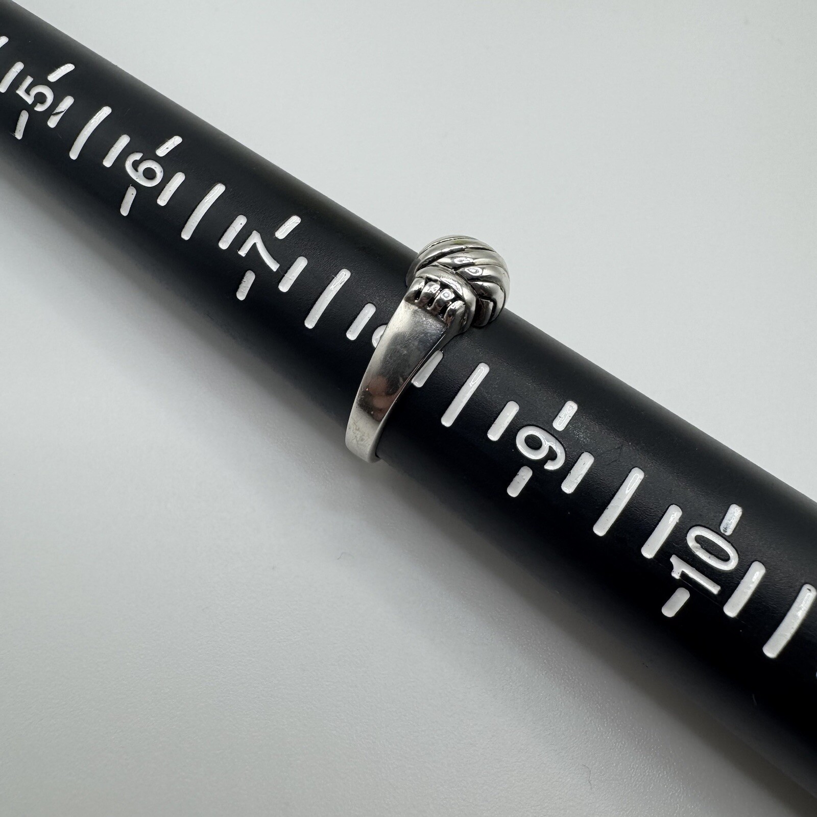 Sterling Silver Ring Dome Dimensional Design 925 … - image 6