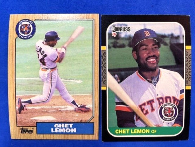 MLBカード 1987年コンプリートセット MLB - Chet Lemon 1987 Topps & 1987 Donruss Baseball - Tigers