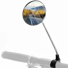 Rearview Bike Mirror for Handlebar Glass Bicycle Mirror Adjustable for Both Side