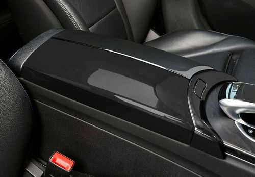 ABS Black Central Console Storage Box Cover Trim For Benz C-Class W205 2015-2021 - Picture 2 of 7