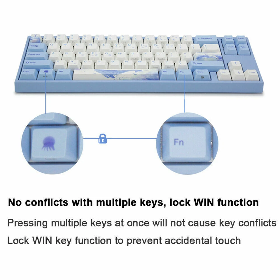 Ducky&Varmilo jointly MIYA PRO Blue Whale fall 68 key Mechanical Keyboard - Image 2 of 4