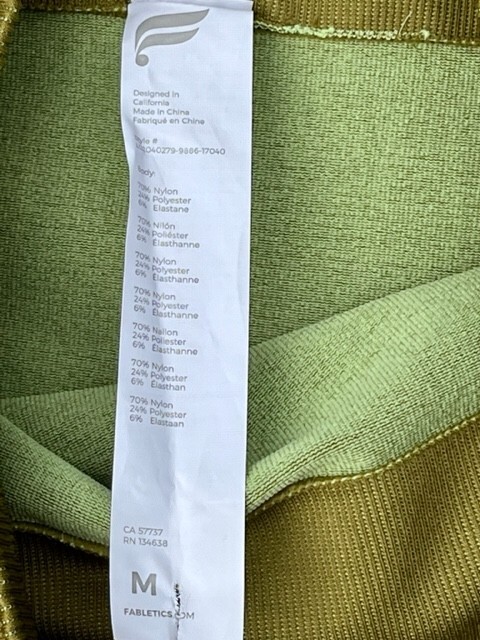 Fabletics NWOT High Waisted Seamless Check Leggings Thyme/Cool Mint Size Medium image 8