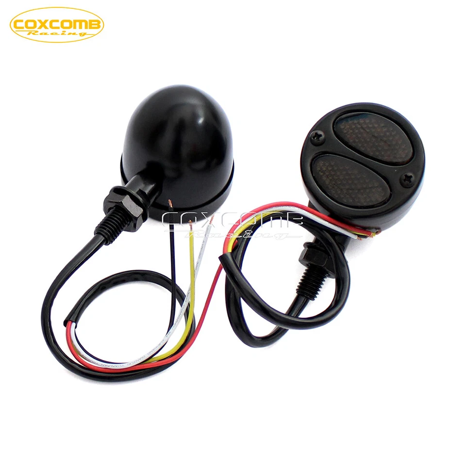 1 par de luces traseras de freno de señal de giro LED de 3"" 1 para Chopper Bobber Café Racer Foto 4 de 4