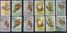 TIMBRES DU KENYA OBLITERE // LOT COQUILLAGES