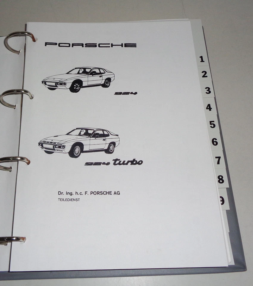 Originale Catalogo Immagini/Catalogo Ricambi per Porsche 924 + 924 Turbo Stand - Immagine 4 di 4