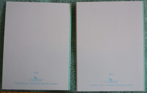 12 tarjetas de notas en blanco NUEVAS de colección sin usar sello florales actuales gatos LK Powell - Imagen 8 de 20