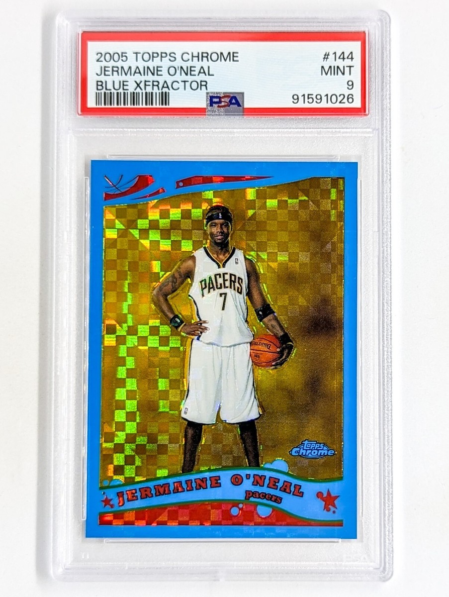 その他 2005 Topps Jermaine O'Neal auto PSA9 2005-06 Topps Chrome Blue X-Fractor #144 Jermaine O'Neal /90 PSA 9