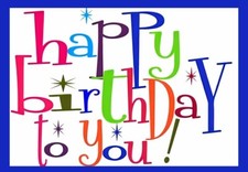 Happy Birthday To You! Rainbow Balloons Cake Party Present Gift Ice Cream MAGNET