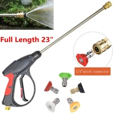 High Pressure 3000PSI Car Power Washer Gun Spray Wand Lance Nozzle Kit M22-14mm