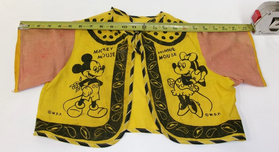 Camisa Disfraz Halloween Infantil Vintage Años 40 Walt Disney Mickey Minnie Mouse Foto 3 de 4