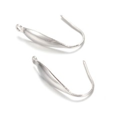 100pcs 316 Stainless Steel Earring Hooks Dangle Hang Hole French Earwire 20x4mm
