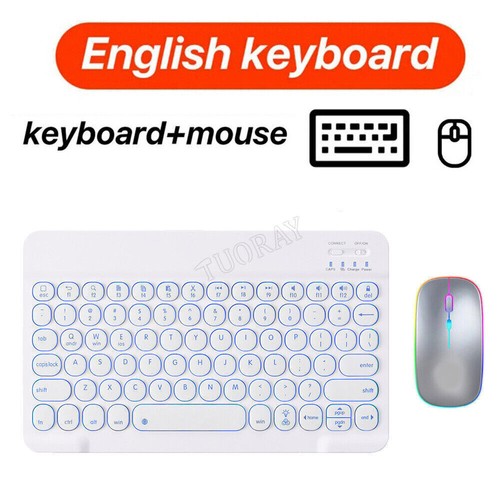 Backlit Bluetooth Keyboard Mouse For Samsung Galaxy Tab S9 S9+ S8 S8+ S7 S6 Lite - Picture 35 of 54