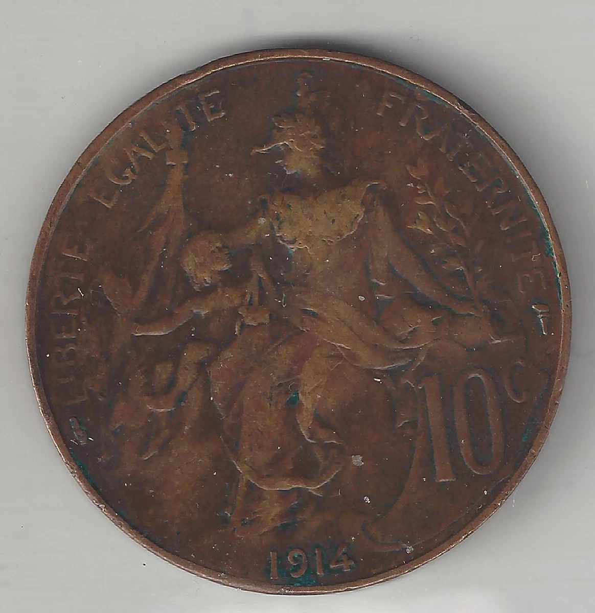 青铜1914 年法国硬币| eBay