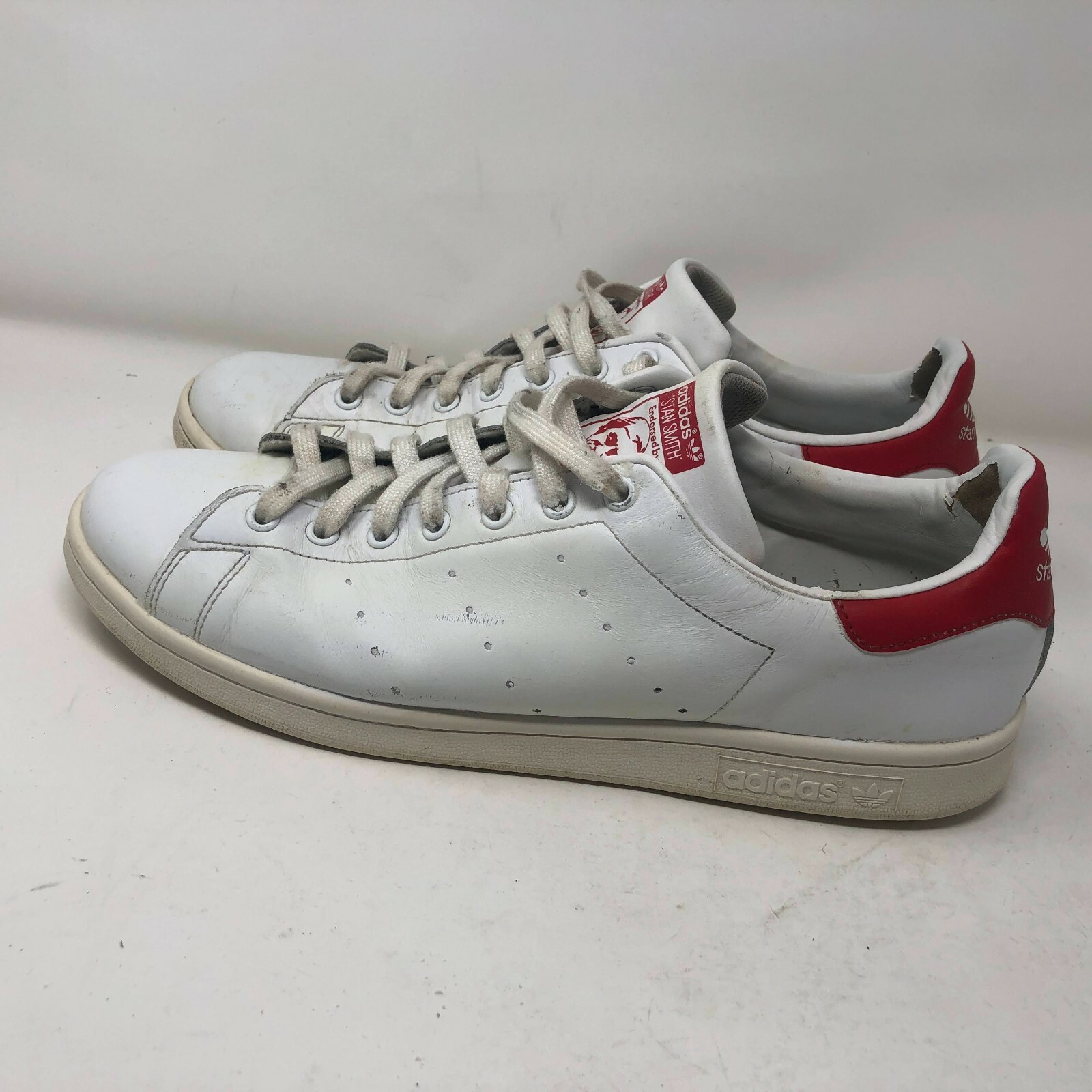 Adidas Originals Stan Smith White Red Leather Sneakers Shoes M20326 Mens 13  | eBay