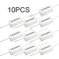 500 Ohm 5 Watt 5W Ceramic Cement Power Resistor 10 Pieces USA NEW