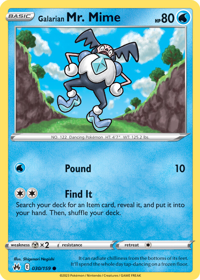4x Galarian Mr. Mime 030/159 Crown Zenith Pokemon TCG Card NM | eBay