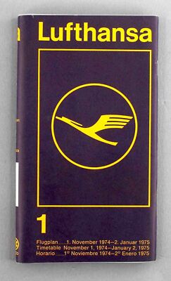 LUFTHANSA FLUGPLAN WINTER EDITION 1 1974/1975 FLUGPLAN FLUGPLAN DEUTSCHLAND