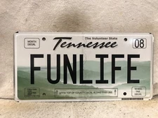 2008 Tennessee Vanity License Plate “FUNLIFE”