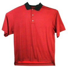 FootJoy Polo Golf Short Sleeve Red/Black Check Shirt Mens Large L Flaw 
