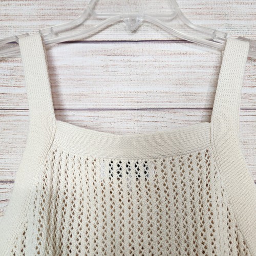 Anthropologie Willow & Wind Cropped Hippie Bohemian Fishnet Stretchy Top Size L - Picture 9 of 11